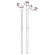 Vesco Medical 45 Inches Weighted Dual Port PU Nasogastric Feeding Tube with Stylet