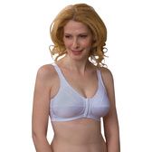 Amoena Reggiseno Post-chirurgico Ester, Donna, Bianco, Taglia 40B US, Chiusura Frontale, Coppe Modellate, Tasche In Cotone