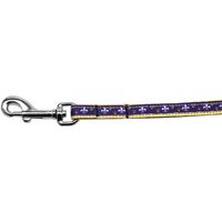 Buy Mirage Purple And Yellow Fleur de Lis Nylon Ribbon Pet Leash