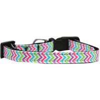 Buy Mirage Summer Chevrons Nylon Ribbon Dog Collar