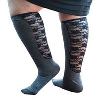 Buy Xpandasox Plus Size Wide Calf Cotton Blend Lace Knee Socks