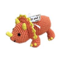 Buy Mirage Knit Knacks Bop the Triceratops Organic Cotton Small Dog Toy