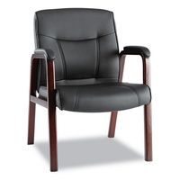 Buy Alera Madaris Series Leather Guest Chair with Wood Trim Legs