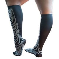 Buy Xpandasox Plus Size/Wide Calf Cotton Blend Zebra Knee High Compression Socks