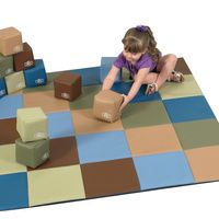 Buy Childrens Factory Woodland Patchwork Mat and blocks Set