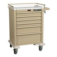 Buy Harloff Aluminum Universal Line Tall 6 Drawer Anesthesia Cart With Basic Electronic Pushbutton Lock