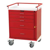 Buy Harloff Classic Line Five Drawer Emergency Cart With Breakaway Lock