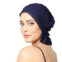 Buy Chemo Beanies Betty Navy Blue Ruffle