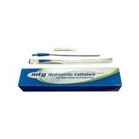 Buy MTG Coude Tip Hydrophilic Male Intermittent Catheter with Sterile Water Sachet and Handling Sleeve - 12 Fr