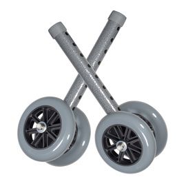 Drive Five Inch Bariatric Walker Wheels With Two Sets Of Rear Glides