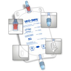 Urocare Uro-Safe Disposable Vinyl Urinary Leg Bags