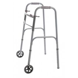 Graham Field Lumex Two-Button Adult Folding Steel Walker