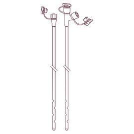 Vesco Medical 36 Inches Weighted Dual Port PU Nasogastric Feeding Tube with Stylet