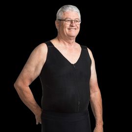 Wear Ease Men's V-Neck Torso Compression Vest