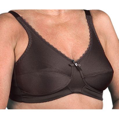 Buy Nearly Me 630 Plain Soft Cup Black Mastectomy Bra