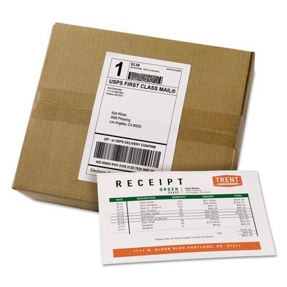 Buy Avery Shipping Labels with Paper Receipt Bulk Pack