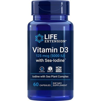 Buy Life Extension Vitamin D3 with Sea-Iodine Capsules