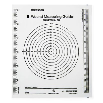 Buy McKesson Clear Plastic Non-Sterile Wound Measuring Guide