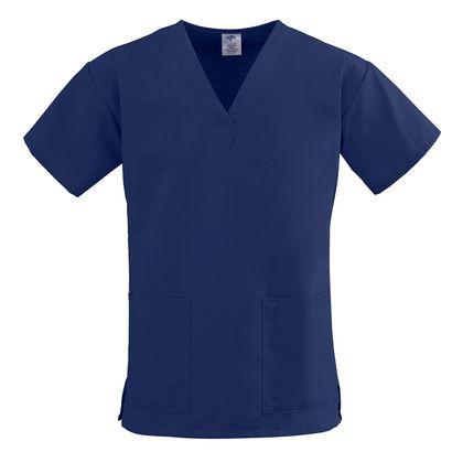 Buy Medline ComfortEase Ladies V-Neck Two-Pocket Scrub Tops - Midnight Blue