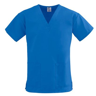 Buy Medline ComfortEase Ladies V-Neck Two-Pocket Scrub Tops - Royal Blue