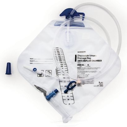 Buy McKesson Vinyl 2000mL Urinary Drainage Bag With Anti-Reflux Valve