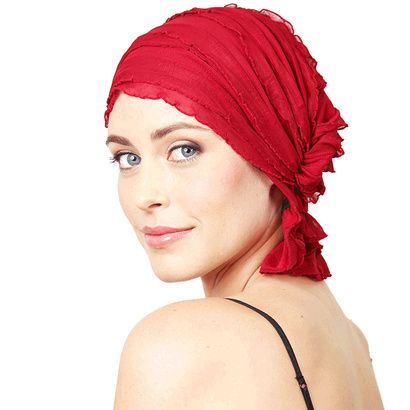 Buy Chemo Beanies Nancy Red Ruffle