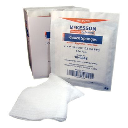 Buy McKesson Medi-Pak Performance Sterile Square Cotton Gauze Sponges