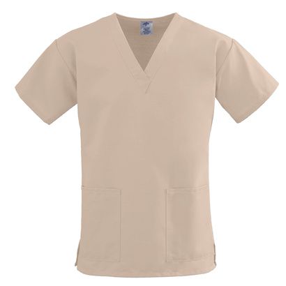 Buy Medline ComfortEase Ladies V-Neck Two-Pocket Scrub Tops - Khaki