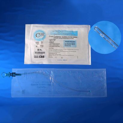 Buy Cure Catheter Unisex Straight Tip Single Closed System