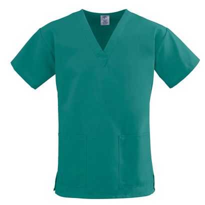 Buy Medline ComfortEase Ladies V-Neck Two-Pocket Scrub Tops - Evergreen