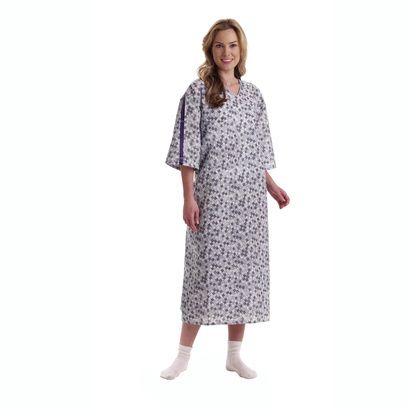 Buy Medline Deluxe Cut IV Royale Print Patient Gown