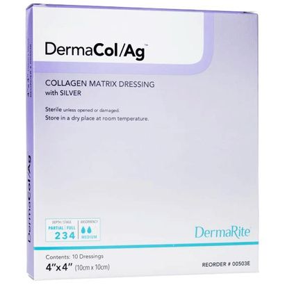 Buy DermaRite DermaCol/Ag Collagen Matrix Dressing with Silver