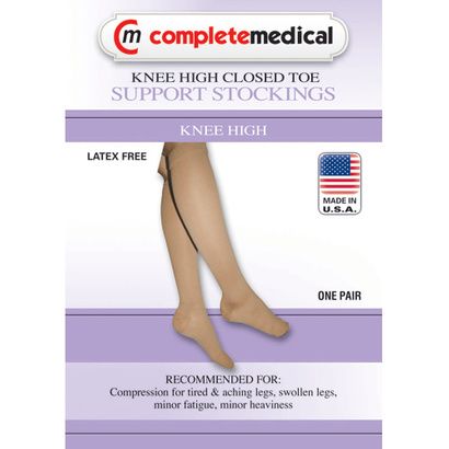 Buy Complete Medical Extra Firm Below Knee Closed Toe 30-40 mmHg Compression  Stockings