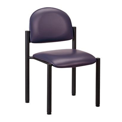 Buy Clinton Black Frame Side Chair with Wall Guard and No Arms