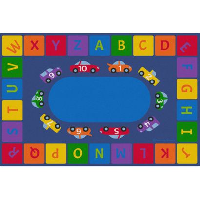 Buy Childrens Factory Alphabet Cars Educational Rugs