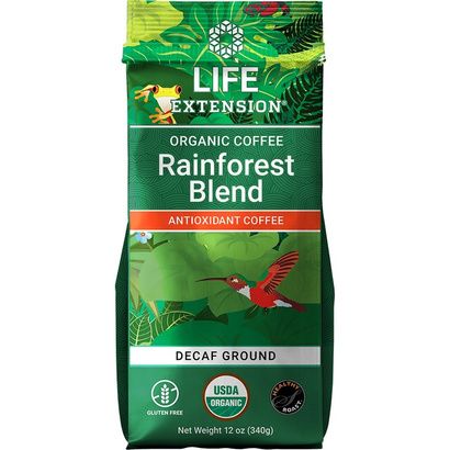 Buy Life Extension Rainforest Blend Decaf Ground Coffee