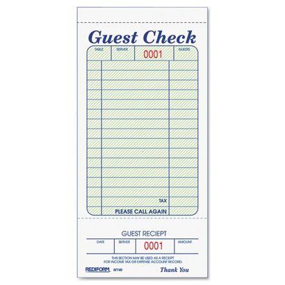 Buy Rediform Guest Check Book