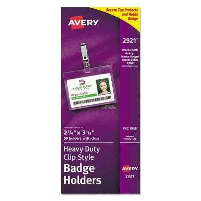 Buy Avery Heavy-Duty Secure Top Name Badge Holders