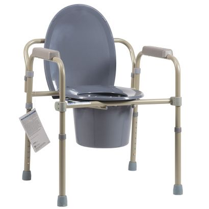 Buy Dynarex Elongated Folding Bedside Commode