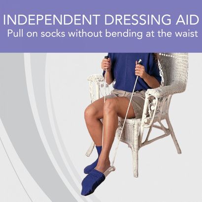 Sammons Preston Sock Aid | Sock Assistance Device w/ Foam Handles