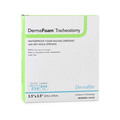 Buy DermaRite DermaFoam Tracheostomy Foam Dressing