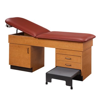 Buy Clinton 9407 Open Middle Treatment Table with Integral Step Stool and Pneumatic Back