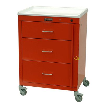 Buy Harloff Three Drawer Short Emergency Cart With Breakaway Lock