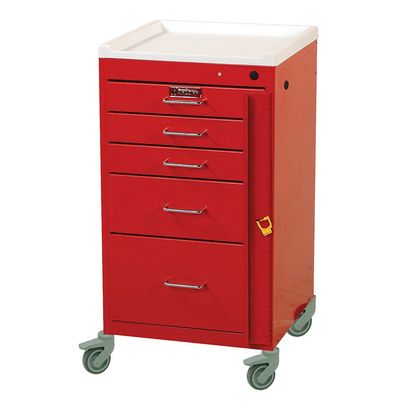 Buy Harloff Five Drawer Mini Line Emergency Cart With Breakaway Lock