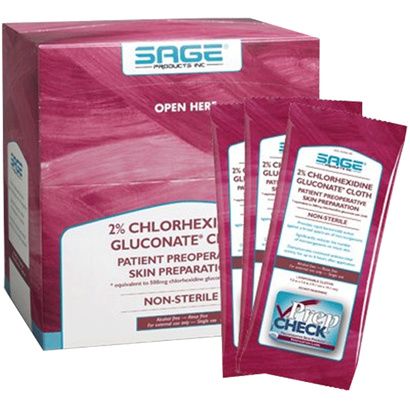 Buy Sage Two-Percent Chlorhexidine Gluconate Cloth