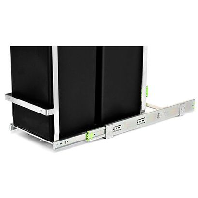 AdirHome Steel In-Cabinet Double Pull-Out Trash Can