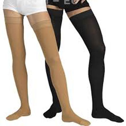 Buy Gabrialla Unisex Microfiber Closed Toe Thigh High 25-35mmHg Firm Compression Stockings