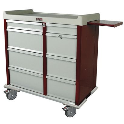 Buy Harloff Optimal Line All Aluminum 600 Capacity Punch Card Medication Cart With Key Lock