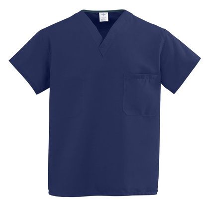 Buy Medline ComfortEase Unisex One-Pocket Reversible Scrub Tops - Midnight Blue