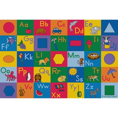 Buy Childrens Factory Learning Carpets Colorful Alphabet & Geometric Shapes Educational Rug